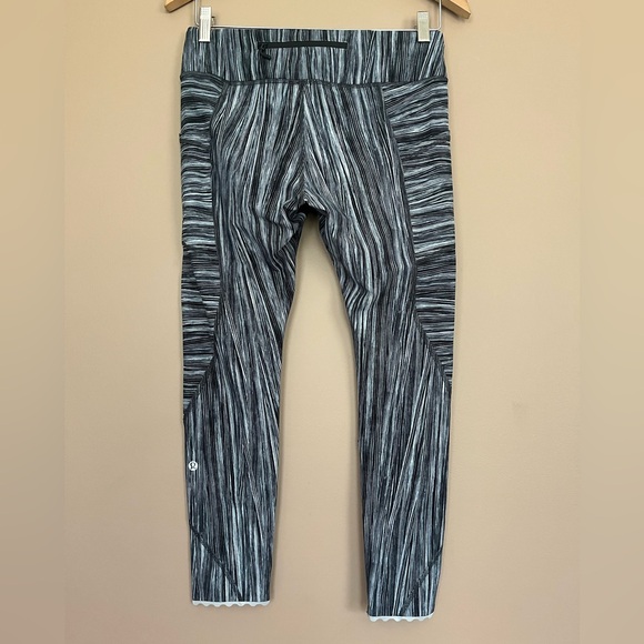 {Lululemon} Tight Stuff Tight II 25" in Low Tide Alpine White Black - Womens 8 - Picture 4 of 11